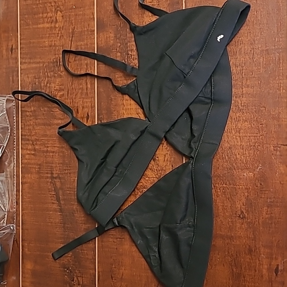 Just one Black Bralette Large New